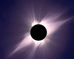 Figure 1 - This 1991 photograph captures the brief moment of totality when the Sun�s faint corona is most easily observed. It is made up of several photographs from cameras with different settings that were later combined into one image. Credit: Steve Albers, Dennis di Cicco, ad Gary Emerson.