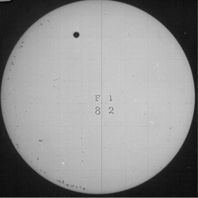 Figure 10 - One of the first photographs of  the transit of Venus 1882